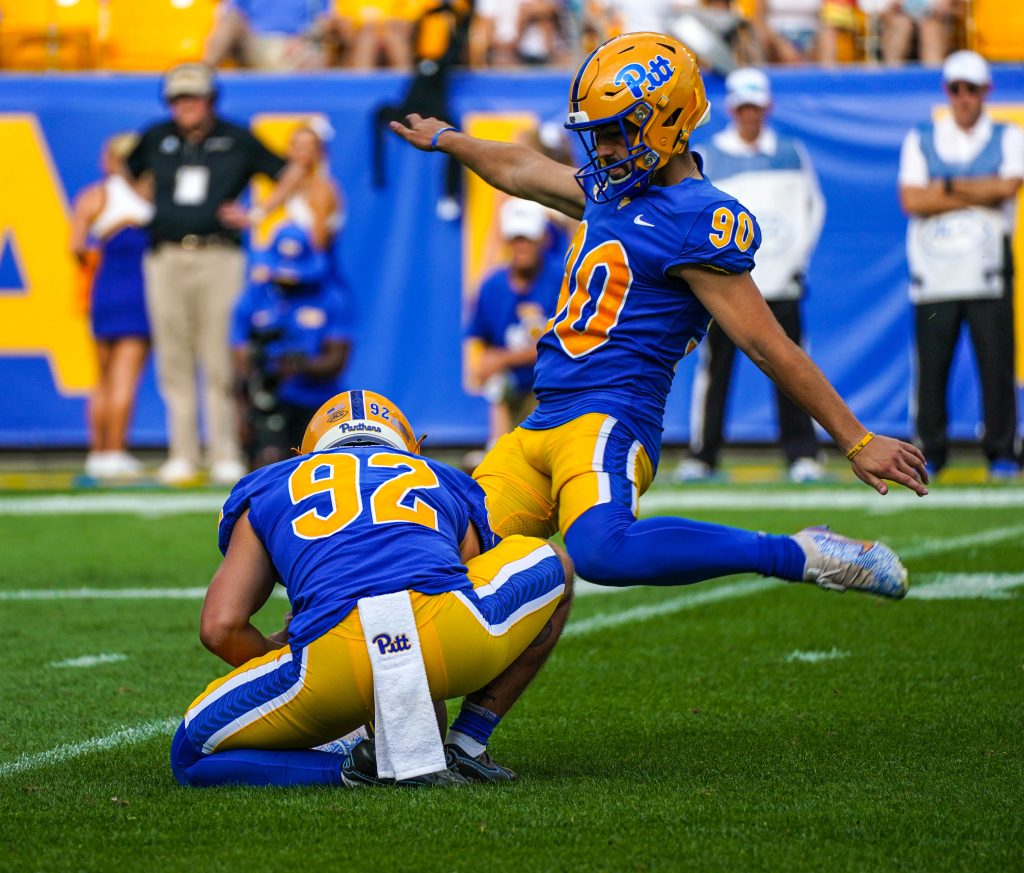 It's always great to have an ace kicker on your team and the Panthers have Ben Sauls as theirs. (Photo: EJ Borghetti and the University of Pittsburgh)