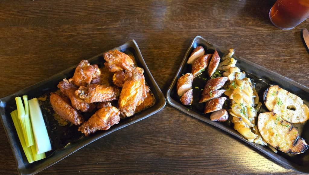 Wings and Bratwurst at Seven Springs' Bavarian Lounge.