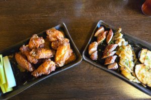 Wings and Bratwurst at Seven Springs' Bavarian Lounge.