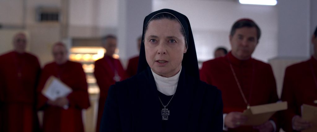 Isabella Rossellini stars as Sister Agnes in 'Conclave.' (Photo: Courtesy of Focus Features. © 2024 All Rights Reserved.)