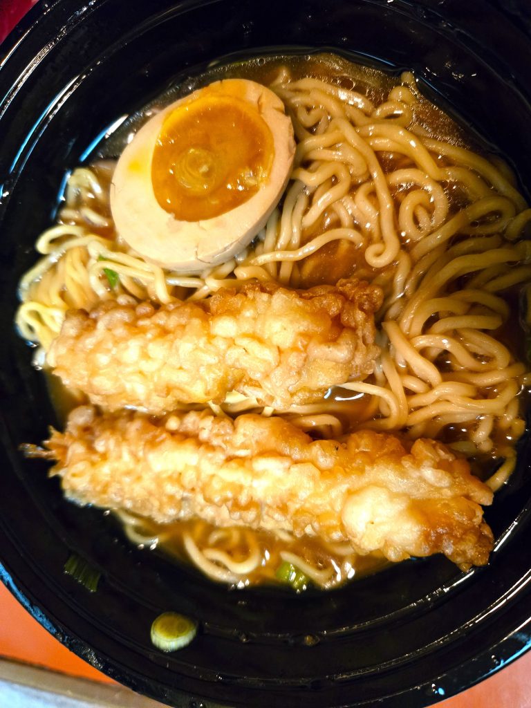 Teachana ramen with shrimp.