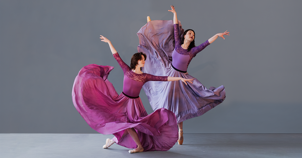 Dancers Sophie-Powell and Madeline Kendall Schreiber perform a piece from 'Sound in Motion.' (Photo by Rachel Nicole Harman.)