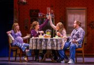 Mom Pattie (Laura Woyasz) is pregnant. Aunt Debra (Emily Koch) is a con artist. Kimberly Akimbo (Carolee Carmello) seems fine with that. And Dad Buddy (Jim Hogan) is sober, maybe.