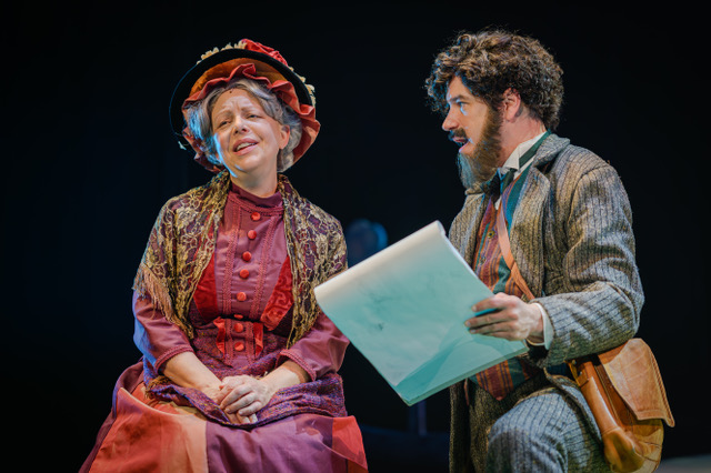 "Old Lady," otherwise revealed to be George’s mother (Daphne Alderson) rues the pace of modernization in 1884 Paris.