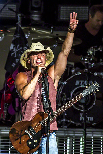 Kenny Chesney performing at an Indianapolis concert in 2013. Photo: Larry Philpot and Wikipedia.