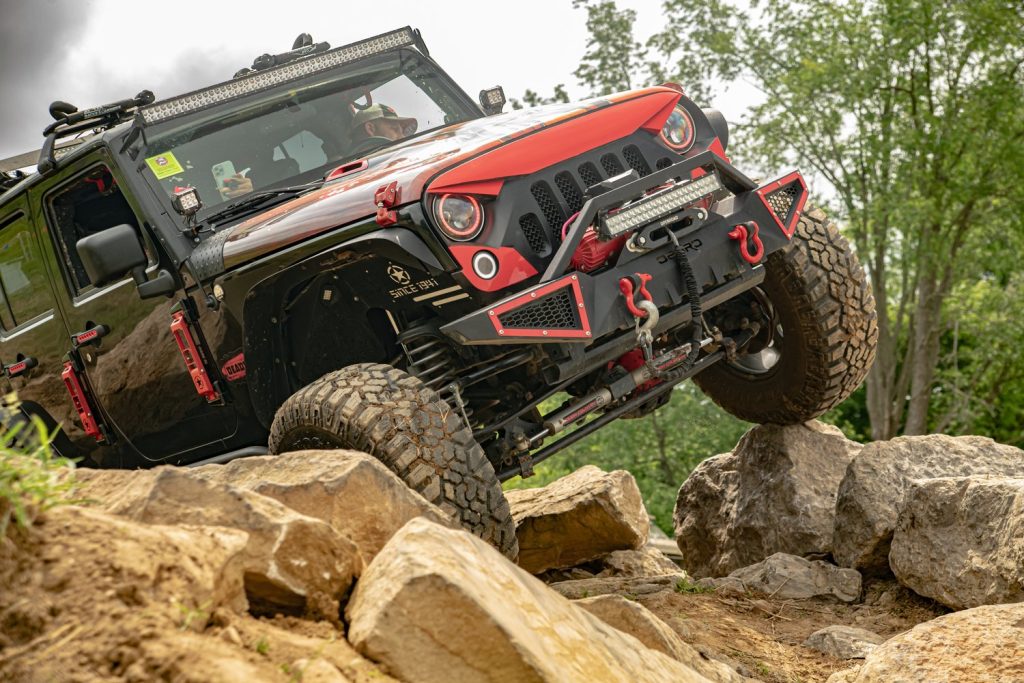 Jeep owners can register to have some big boulder fun on the Bantam Jeep Festival obstacle course.