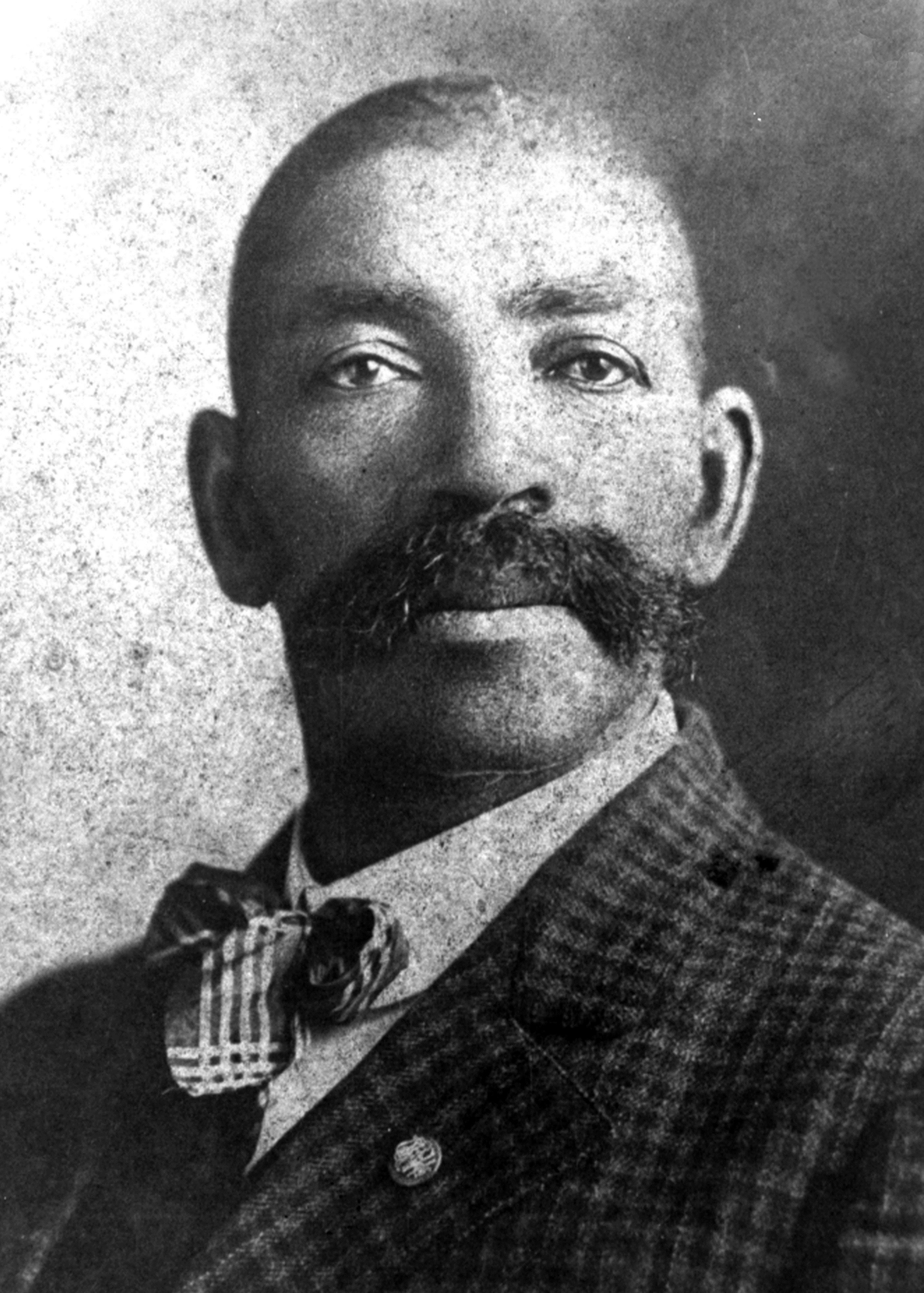 The picture is grainy but the eagle eyes are sharp: Western lawman Bass Reeves, real-life subject of 'Cowboy,' always got his man. (photographer and date unknown)
