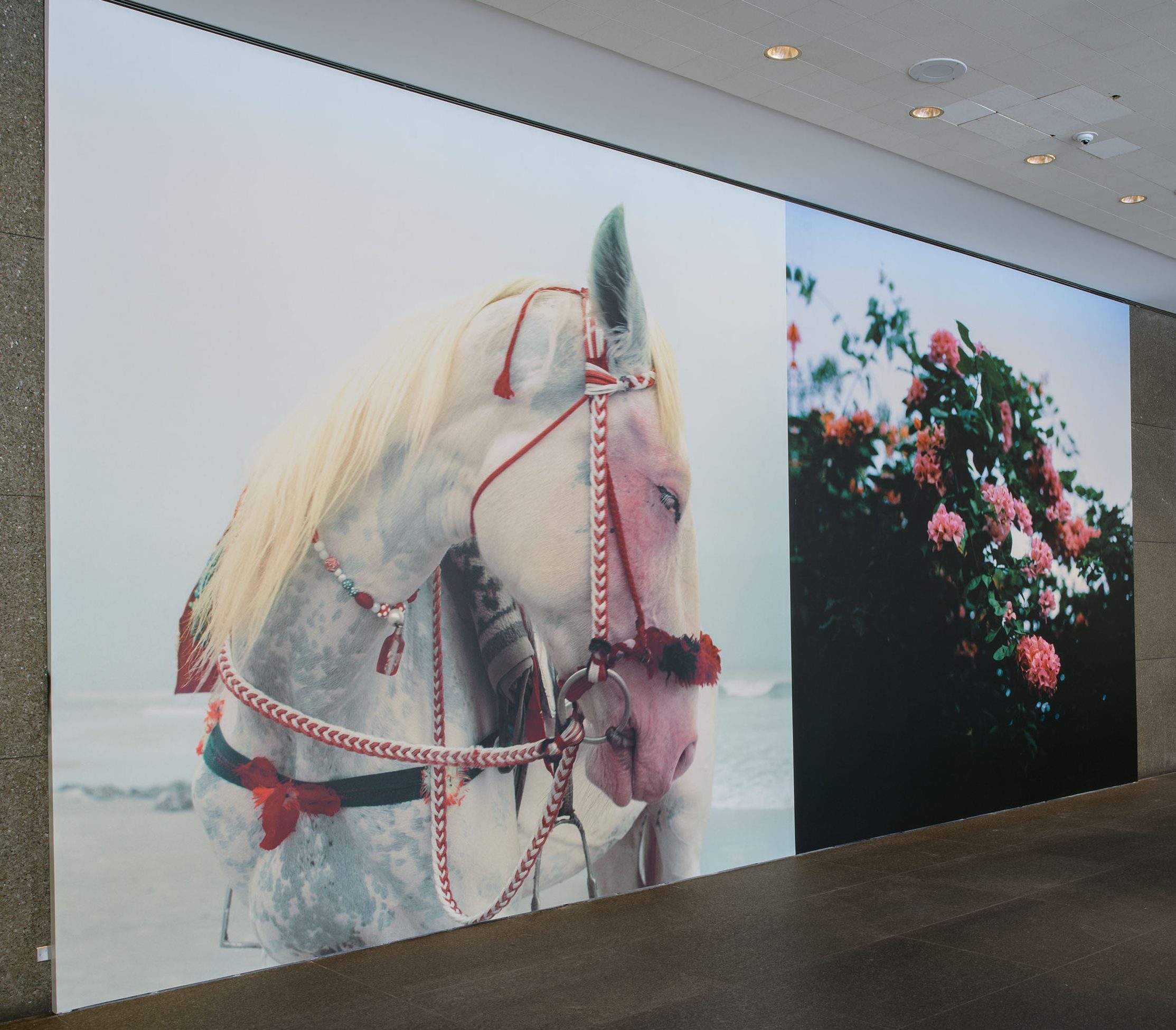 Big show, big picture. Visitors to the Carnegie International are greeted by Mimi Cherono Ng'ok's super-sized piece, which even has a big title: 'Here in the weary world somewhere between time and space we shall be free ...' (photo courtesy of the artist)