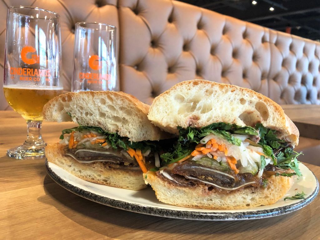 The banh mi is one of several helds (sandwiches).