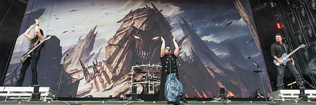 Disturbed in concert in 2016. (photo: Stefan Brending and Wikipedia)