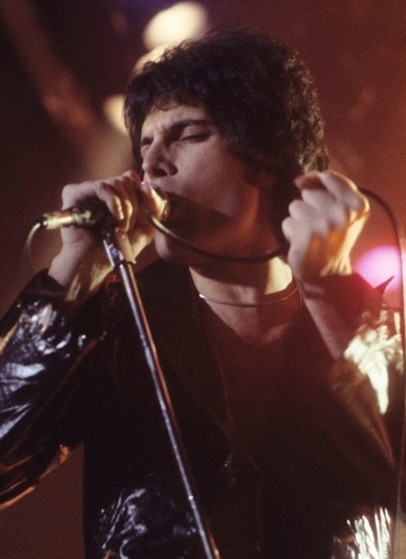 Freddie Mercury performing in New Haven, CT, in November 1978.