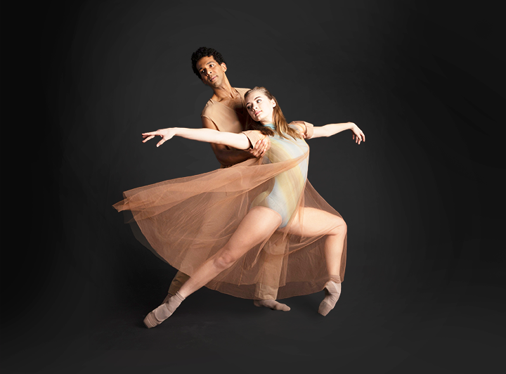 Dancers Corey Bourbonniere and Grace Rookstool glide dreamily in Pittsburgh Ballet's 'Here + Now.' (Photo: Duane Rieder)