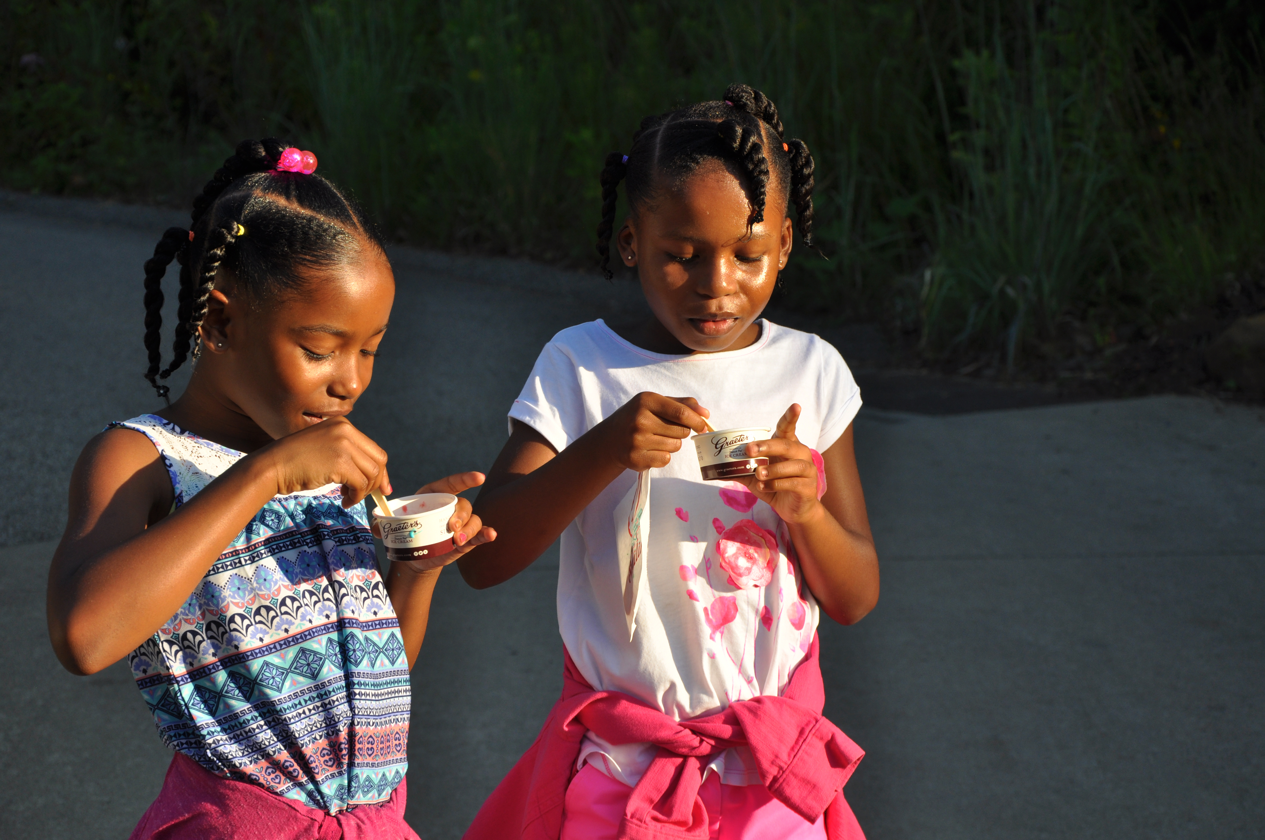 These young post-Millennial women find the Ice Cream Fundae concept to be an excellent plan for a summer evening.