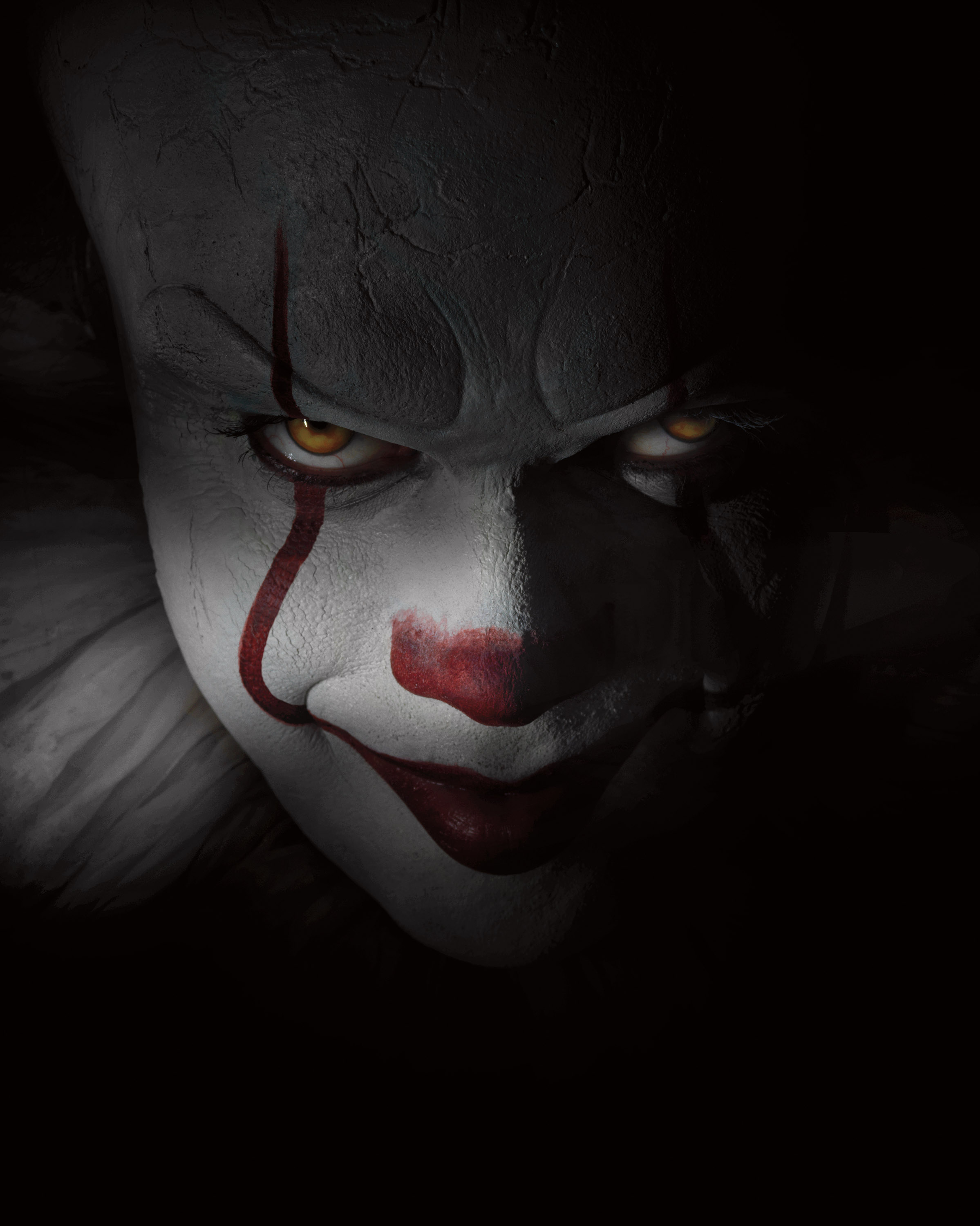 Pennywise has a very intense gaze.