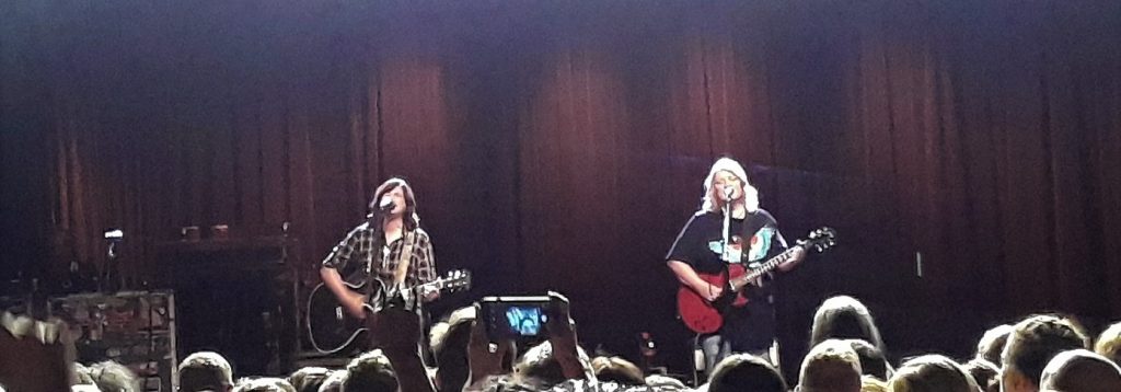 Indigo Girls performing in concert in Charlotte, North Carolina in 2018. (photo: Hanging curve and Wikipedia).