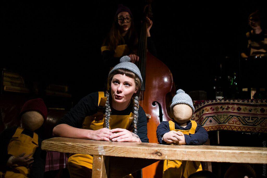'What's That?' Well, that's the title of most unusual people-and-puppet play, direct from Ukraine. Presented by Teatr-Pralnia and CCA Dakh, it's one of many foreign and/or foreign-seeming shows in Pittsburgh this month. (photo courtesy of the companies)