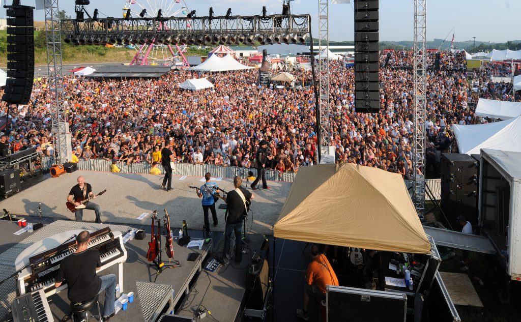 The concerts are a big part of MountainFest Motorcycle Rally. Montgomery Gentry is shown here performing at a previous MountainFest. (photo: MountainFest and Greater Morgantown Convention & Visitors Bureau)