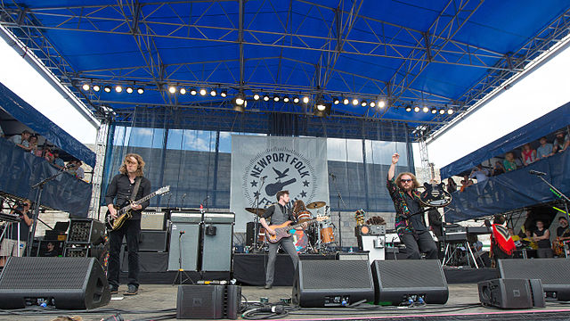 My Morning Jacket performing at the Newport Folk Festival in 2015. (Photo: digboston and Wikepedia.)