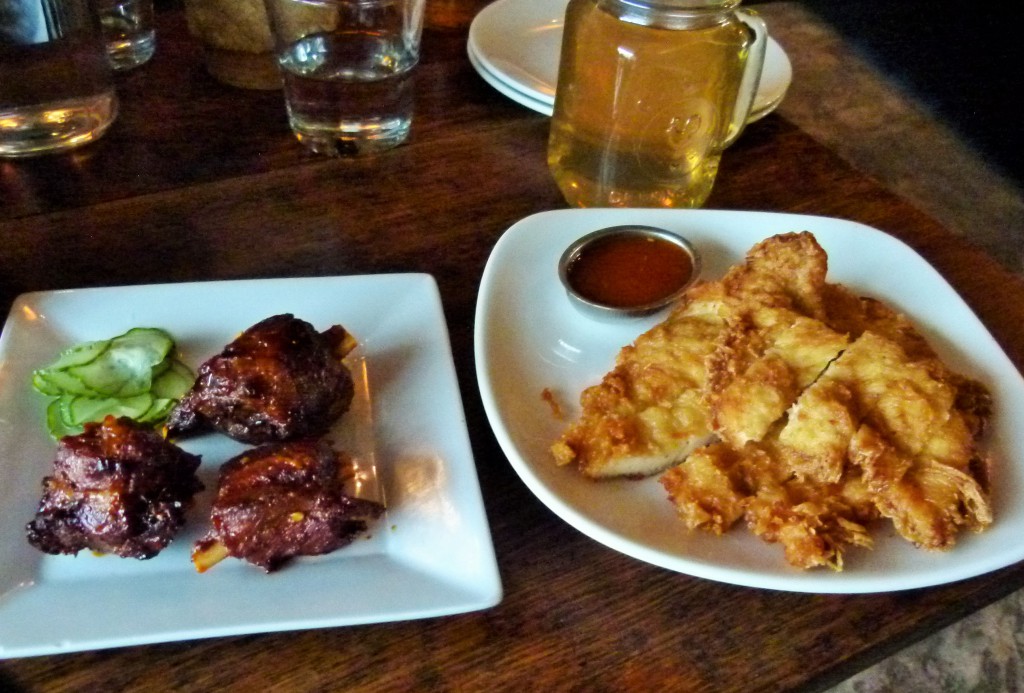 Sweet & Spicy Pig Wings, Thai Fried Chicken, and Lemongrass Honey Green Tea