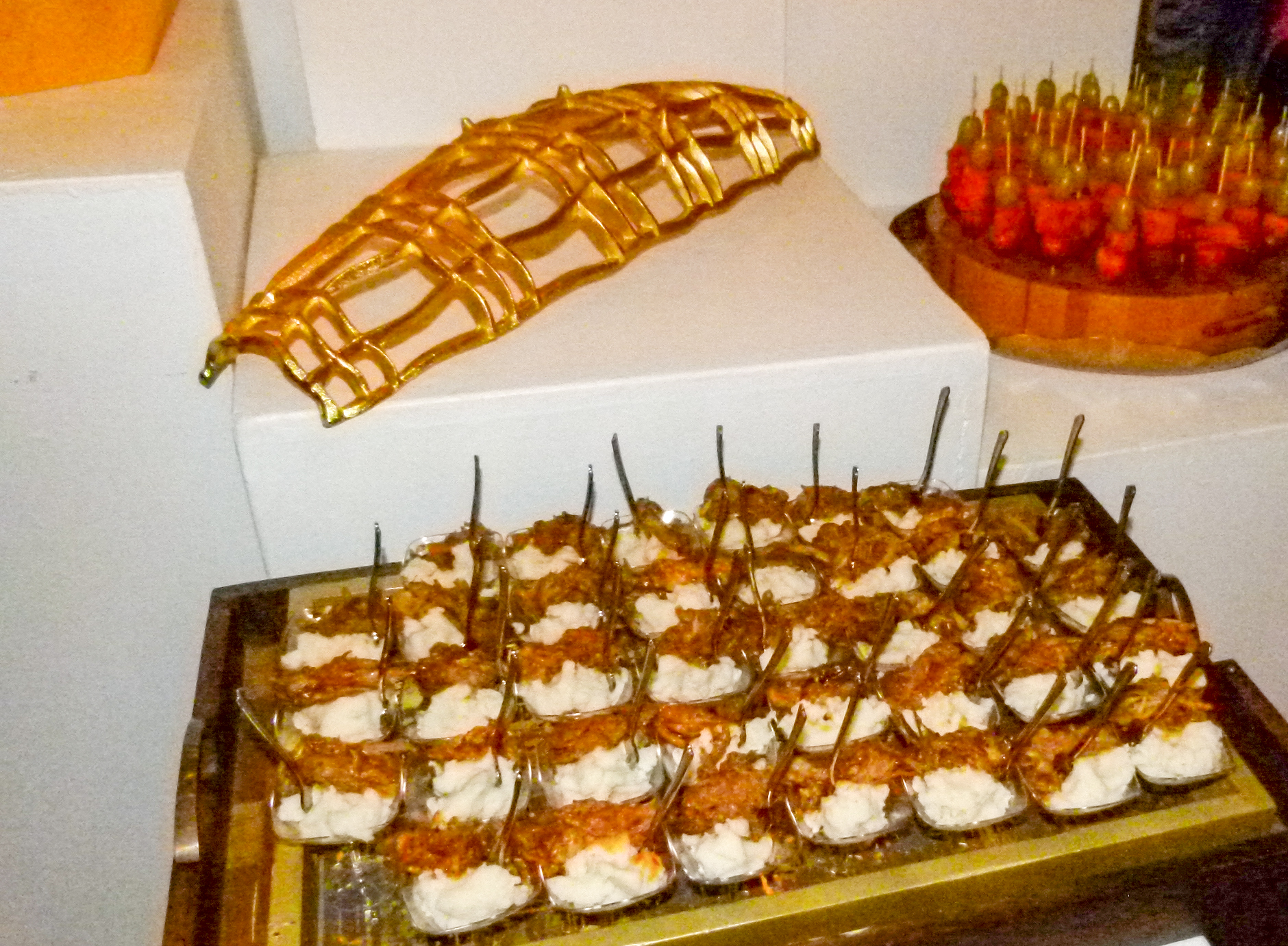 Delectable dessert offerings in the VIP room.