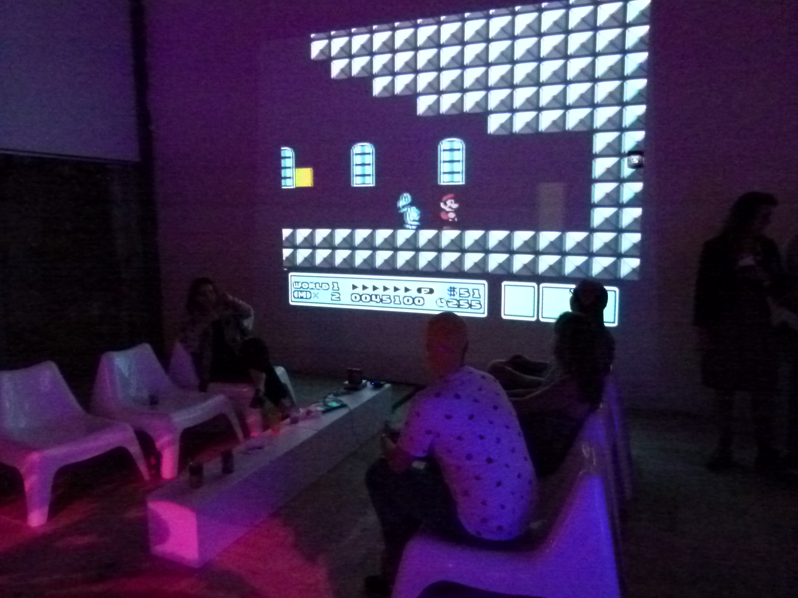 You could even play video games that were projected onto the wall.