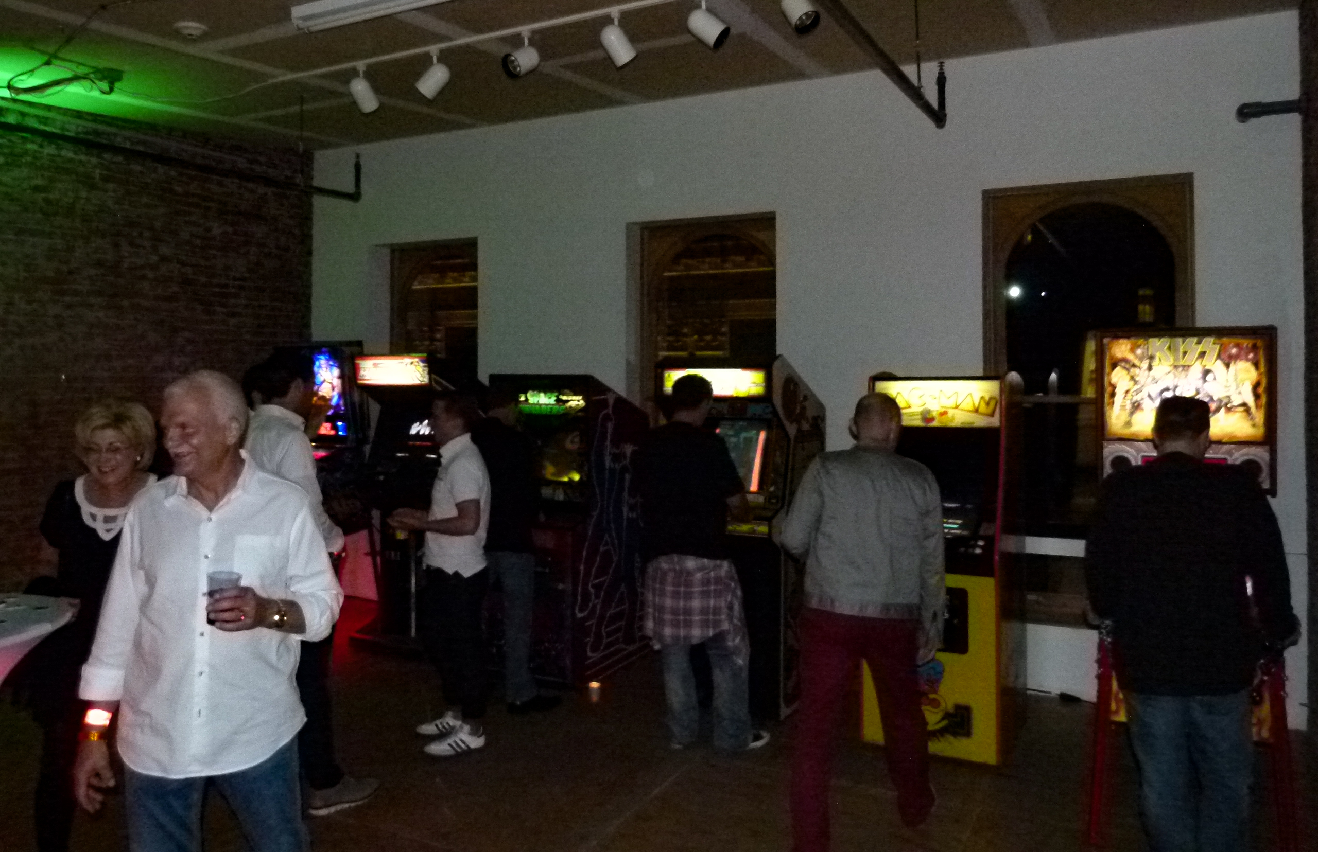 The pinball and arcade game room.