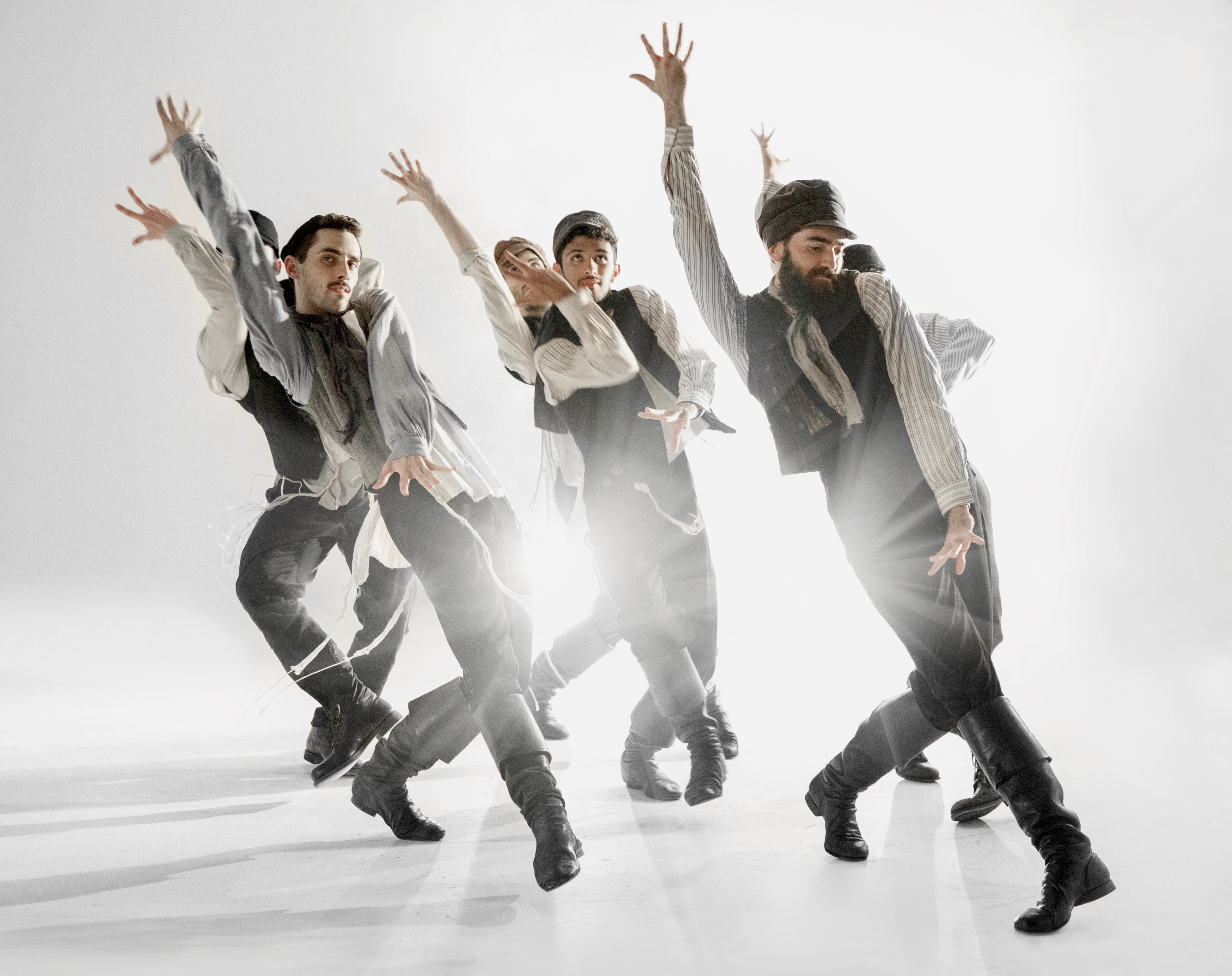 The boys of Anatevka are bringing some new moves to Pittsburgh. That's because the touring production of 'Fiddler on the Roof' has choreography by modern Israeli dance artist Hofesh Shechter. (photo: Joan Marcus)
