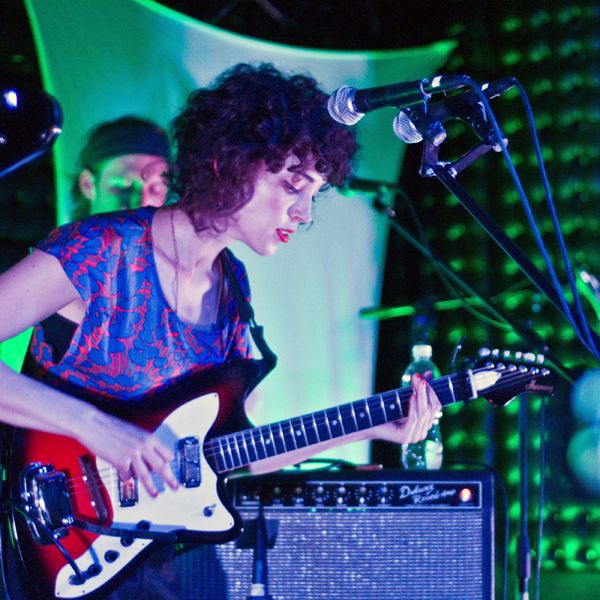 St. Vincent performing in San Diego in 2009. Photo: Athene cunicularia and Wikipedia.