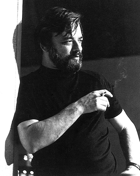 Stephen Sondheim taking a smoke break during work in the 1970s.
