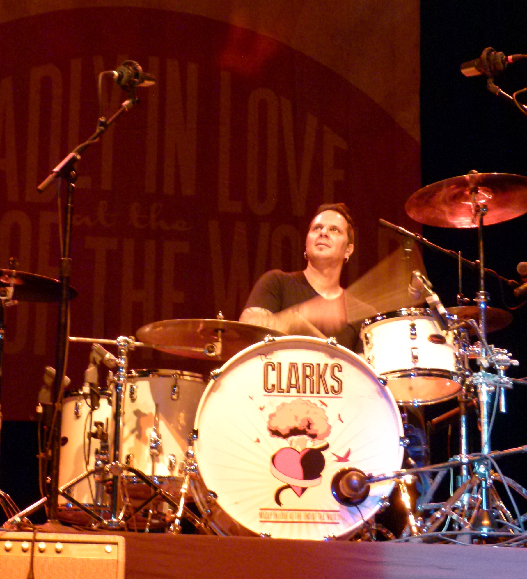 Dave Minarik often seems divinely inspired while playing his drums.