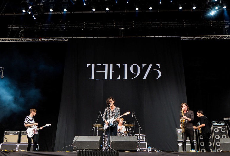 The 1975 in a 2014 concert performance. photo: Begoña, Wikipedia.
