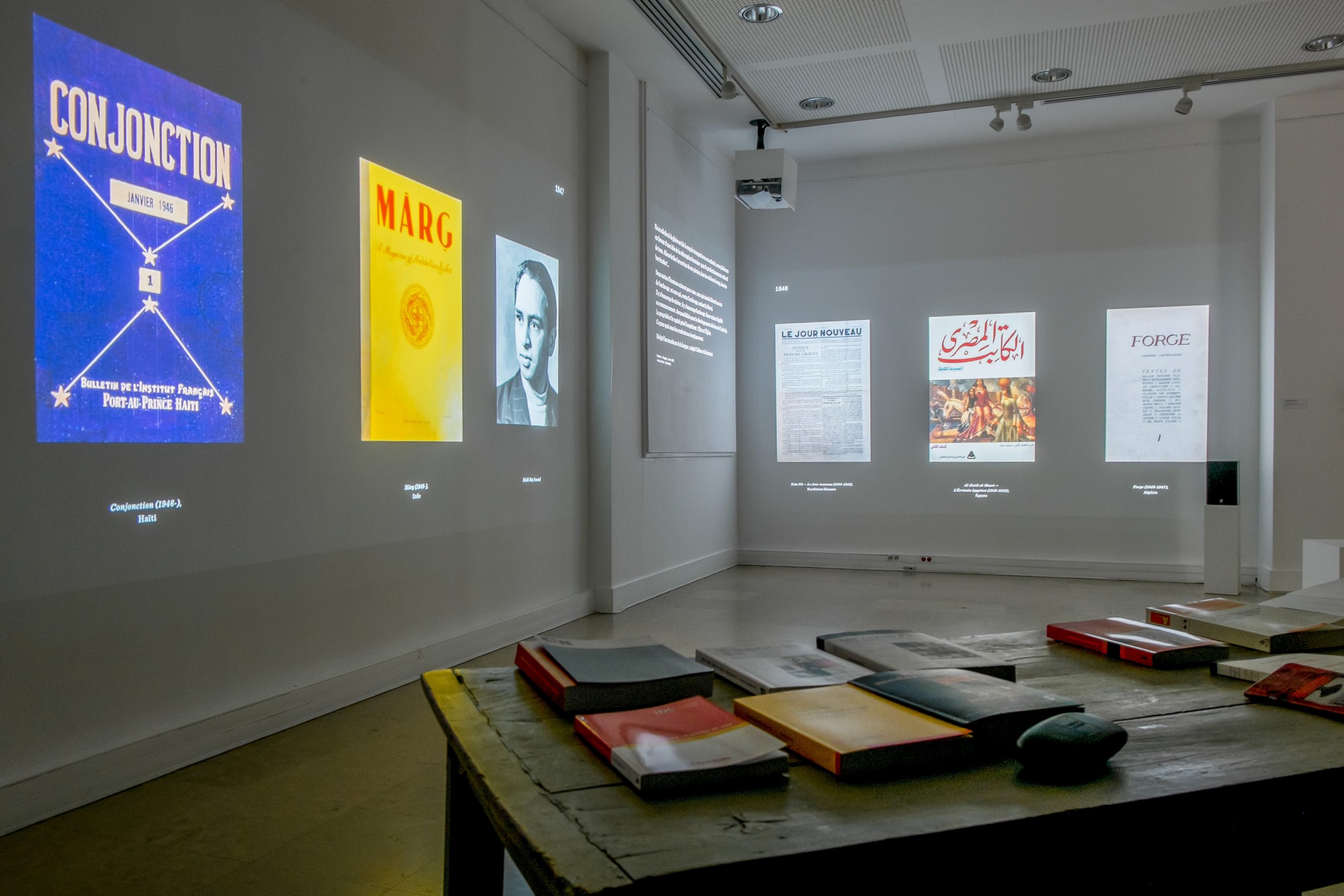 Zahia Rahmani's "Seismography of Struggle." shown here in a previous setting at INHA (France's National Institute for the History of Art) in Paris.