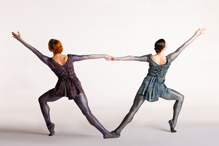 Two Pittsburgh Ballet dancers performing a scene from 'Duende.'