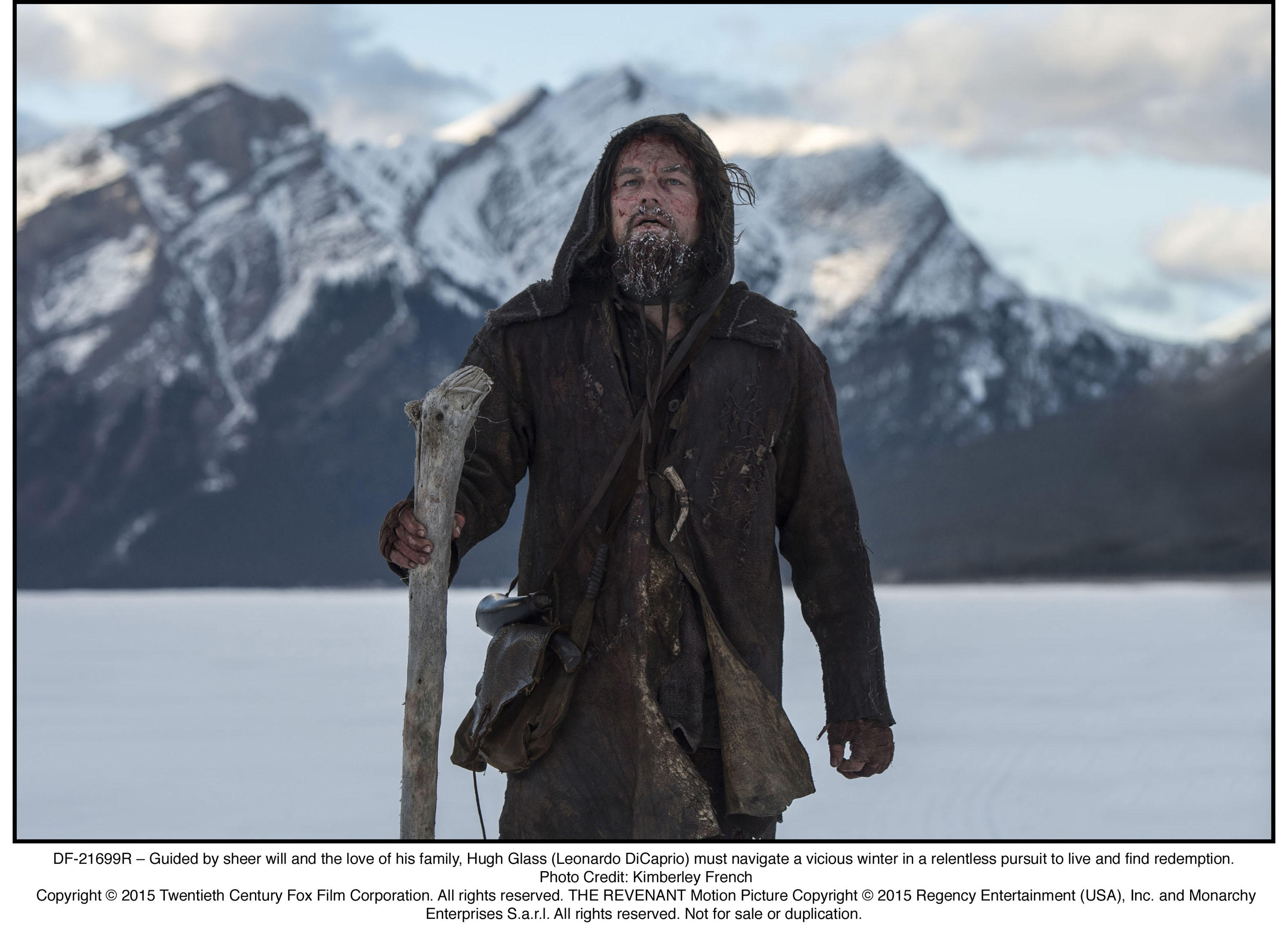 Guided by sheer will and the love of his family, Hugh Glass (Leonardo DiCaprio) must navigate a vicious winter in a relentless pursuit to live and find redemption.